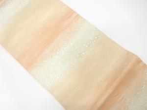 霞に箔散らし模様織り出し　全通袋帯